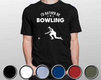 Ich würde eher Bowling T-Shirt - Lustiges Rasen Green Bowling T-Shirt Parodie, Grass Bowls Tee - Mit Bowler auf Gras - Tolles Geschenk für Bowls.