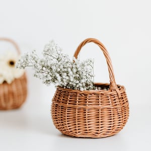 Wicker mini basket for kids, Handmade Unique and Shopping small basket, Wicker kid's Basket, Perfect Small Basket for Kids, gift for a baby