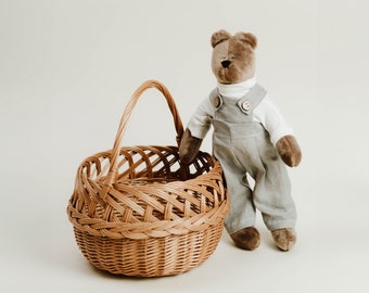 Natural wicker basket for kids, Handmade Unique and Shopping small basket, Easter basket, Perfect Small Basket for Kids, gift for a baby
