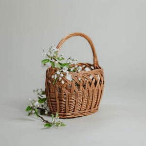 Wicker mini basket for kids, Handmade Unique and Shopping small basket, Wicker kid's Basket, Perfect Small Basket for Kids, gift for a baby