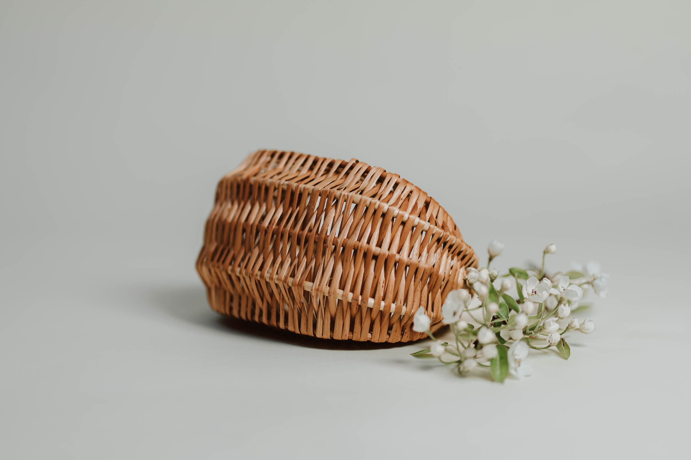 Panier ~ Osier tressé à la main avec poignée tressée - France Panier ~ Osier tressé à la main avec poignée tressée - France