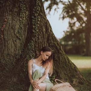 Lightweight straw bag, handmade wicker basket, the perfect bag on the shopping and market, summer beach bag and picnic wicker, straw basket, image 7