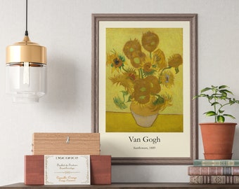 Poster, Vincent Van Gogh, Sonnenblumen, Vintage Kunstdruck
