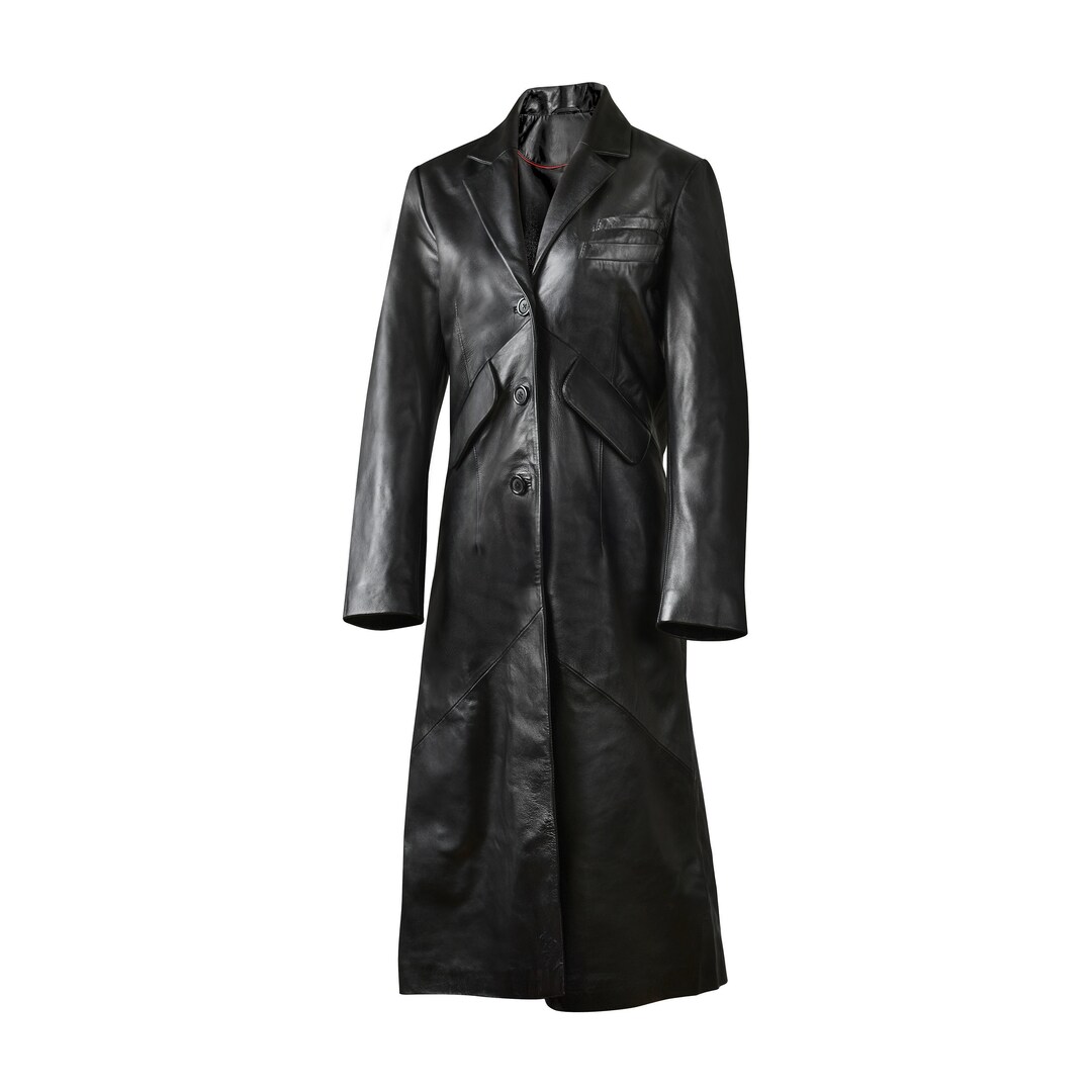 Genuine Leather Trench Coat Women, Leather Trench Coat, Women's Leather ...