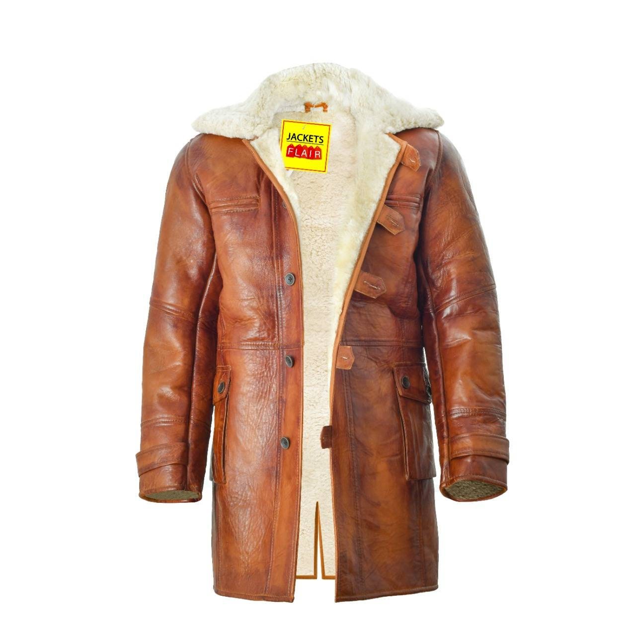 Real Sheepskin Bomber Coat Mens 