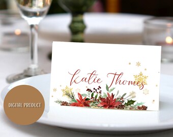 Christmas Place Cards Printable - Etsy