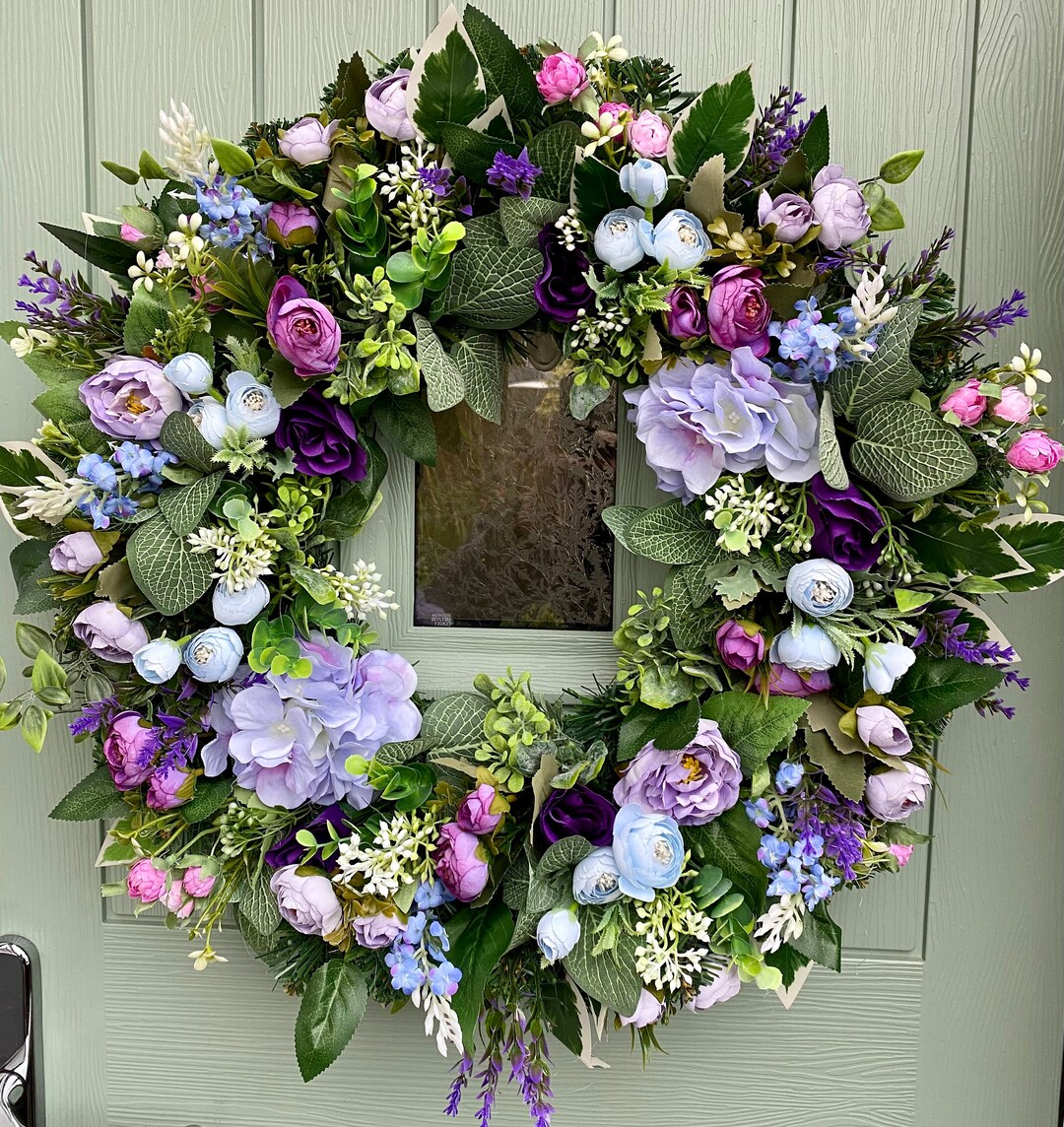 Spring Summer All Year Round Wreath for Front Door Perfect Etsy UK