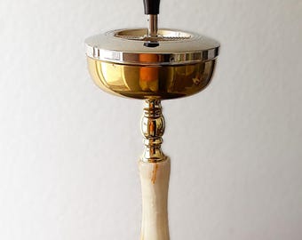 60s standing ashtray ashtray onyx brass rotating ashtray Italy 70s