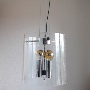70s Space Age Vintage GLASHÜTTE LIMBURG P 182 hanging lamp, 70s