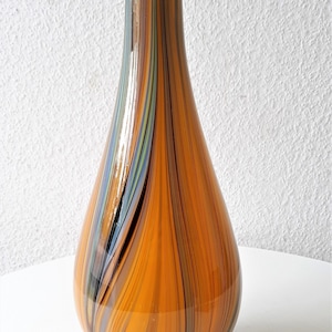 90s Vintage ITALY ART GLASS VASE &quot;40 cm&quot; Custom-made handmade 1990s