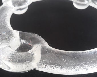 Candeliere di design scandinavo anni '70 Pukeberg Lucite Corona dell'Avvento anni '70