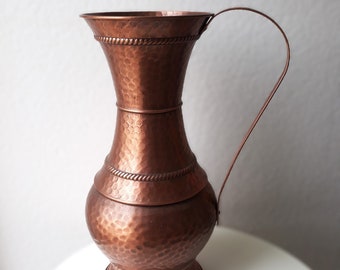 1950 Large copper vase, jug, vase, copper jug, floor vase, umbrella stand, 50s, No. 4