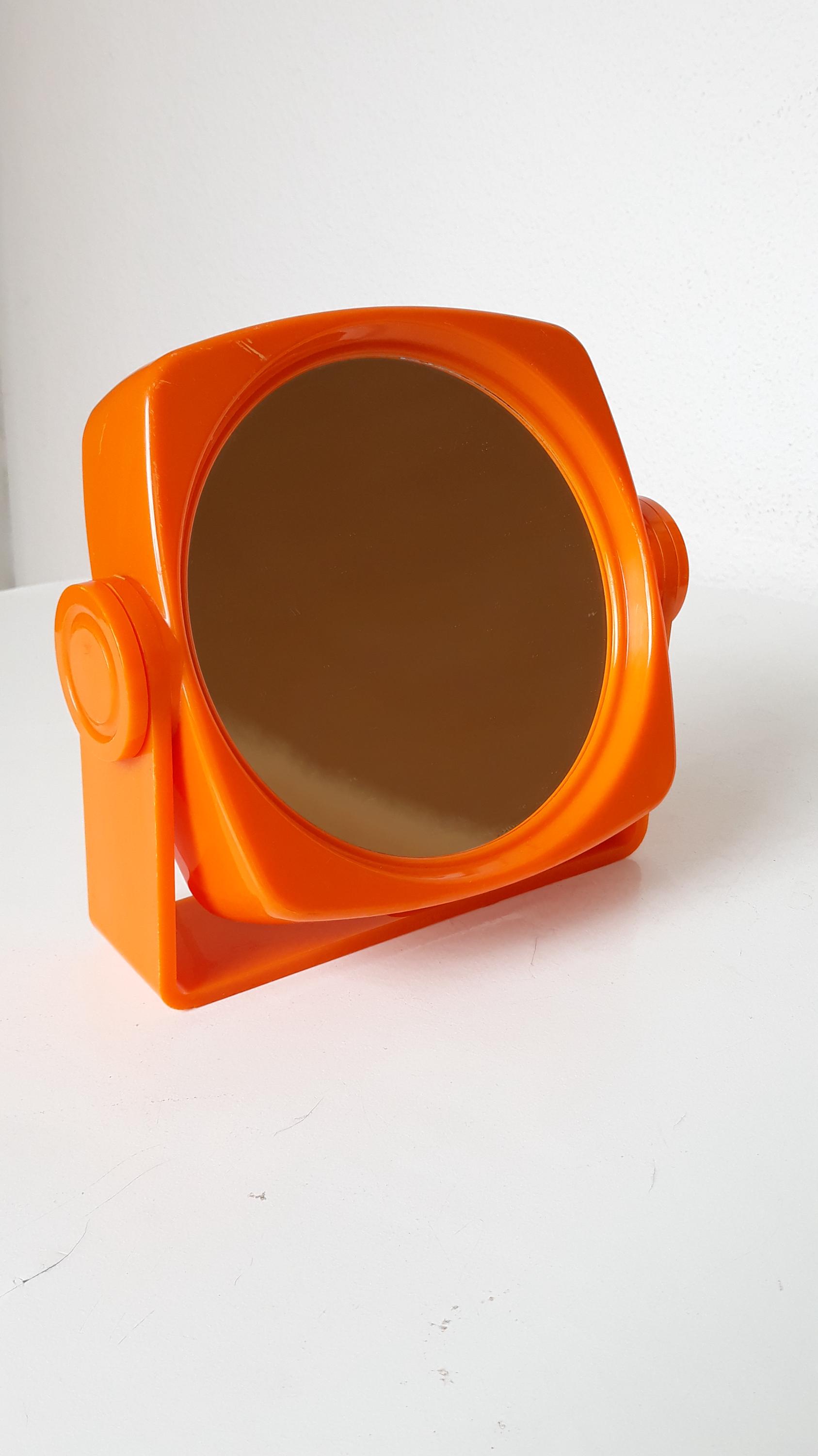 70s Vintage Vanity Mirror Orange Space Age 70s - Etsy