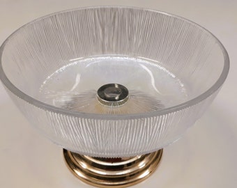 Jaren 70, gebaksschaal, glazen kom, fruitschaal, jaren 70, ø 21 cm
