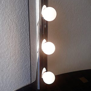 70s wall lamp chrome make-up lamp mirror lamp vintage 80s