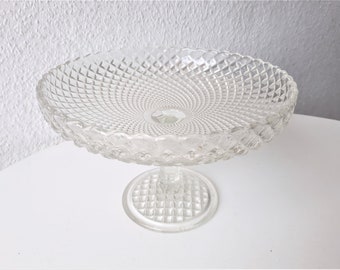 Jaren 70, gebaksschaal, glazen kom, fruitschaal, jaren 70, ø 20 cm