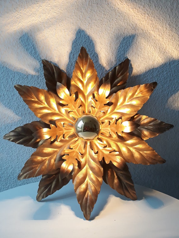 Gold flower cheap lamp