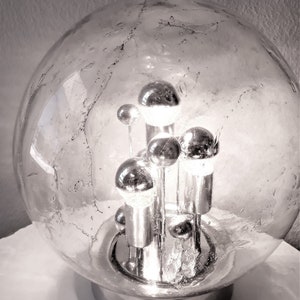 70s Doria Lamp Table Lamp &quot;BIG BALL&quot; Sputnik Floor Lamp Ø 40 cm Vintage 70s