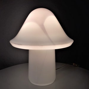 70sPeill & Putzler Mushroom Lampe Verre Lampe de Table Champignon 37 cm VINTAGE 70s