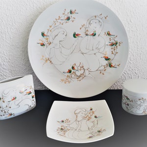 80s Retro Rosenthal Studio-Line Bjorn Wiinblad Set of 4 TOP condition 80s