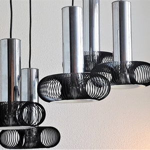 70s cascade lamp chrome 5-armed pendulum/ceiling lamp vintage lamp 70s