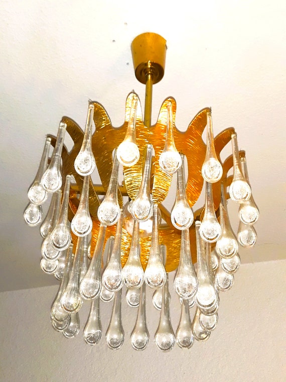 1970's brass chandelier deals
