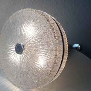 70s Original Kaiser Lamp Chrome Chandelier 3 Light Spots Lamp Cult Chandelier 70s