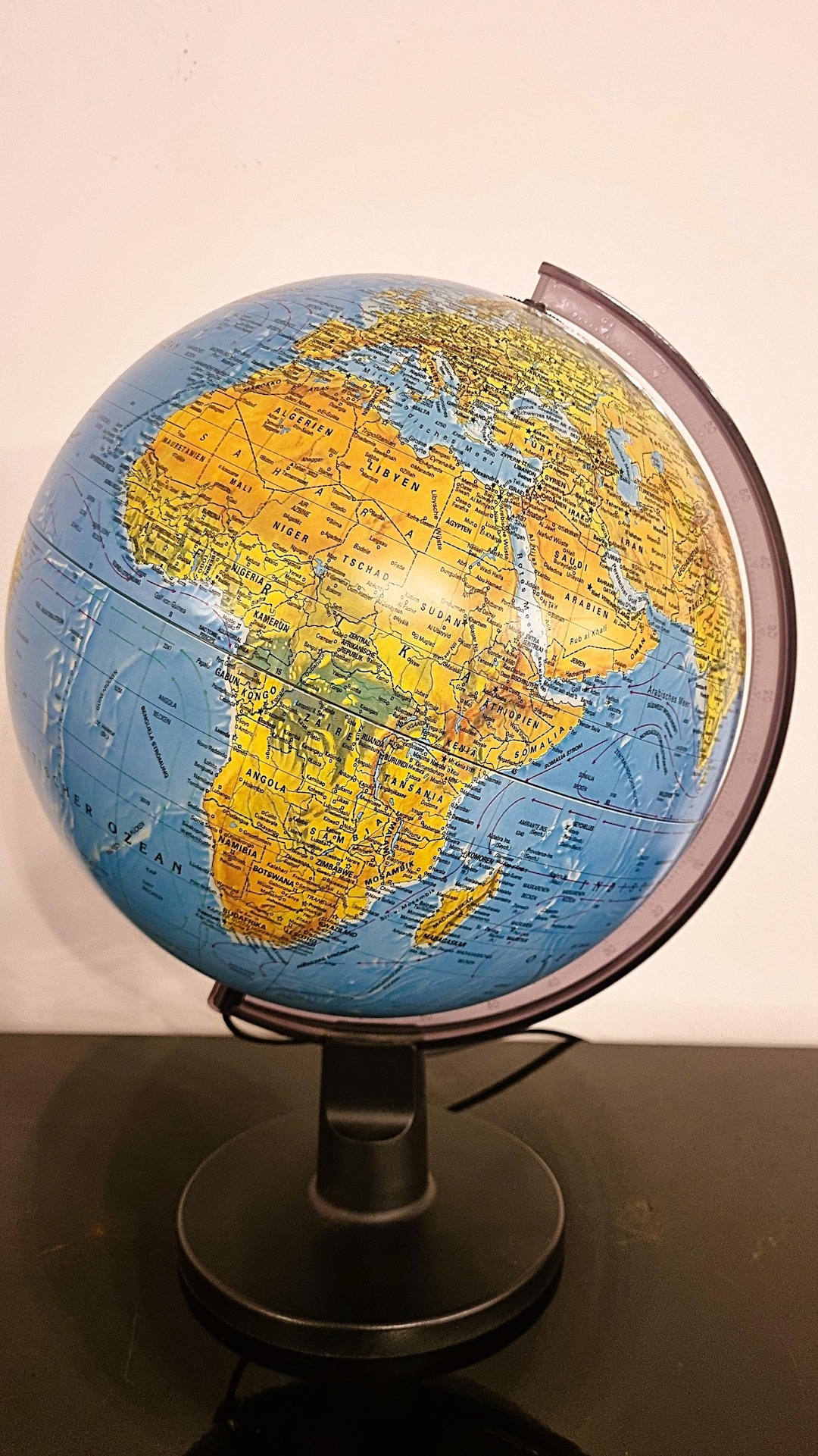 1990年代 実物大 30 cm 卓上照明付き地球儀 SCAN Globe デンマーク 1