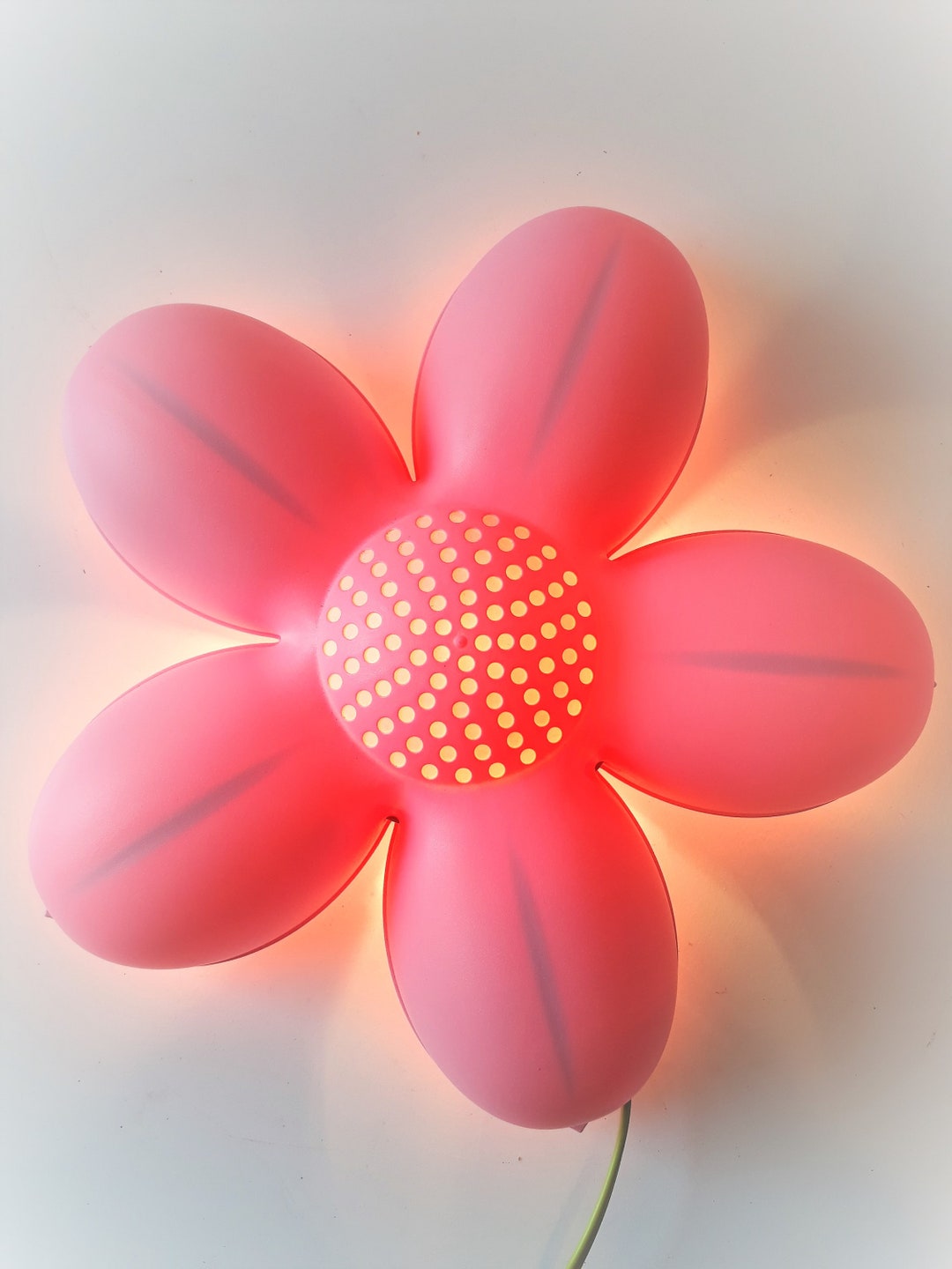 2000 He Pink Ikea Blomma Vintage Wall Lamp. Flower Wall Lamp Etsy