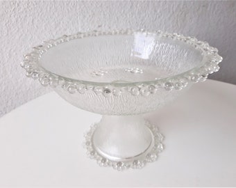 Jaren 70, gebaksschaal, glazen kom, fruitschaal, jaren 70, ø 25 cm