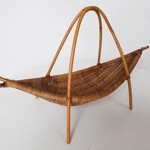 50s vintage basket fruit basket basket rattan wicker decoration nostalgia 70s