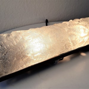 70s wall lamp bubble ice glass ice glass mirror lamp 53 cm vintage 80s