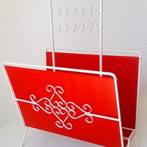 70s newspaper rack metal magazine holder vintage magazine rack 70s