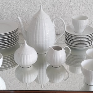 50s coffee set 33 pcs. &quot;Lorenz Hutschenreuther&quot; Porcelain 60s