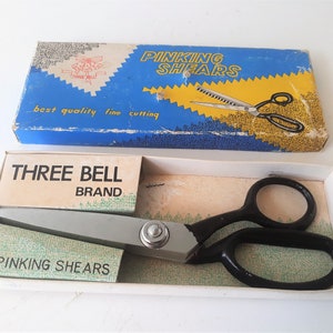 Vintage Pinking Shears , Best Quality Precision , Three Bells