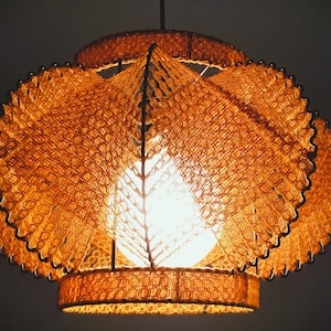 50s fabric thread lamp ceiling lamp pendant lamp wicker 50s