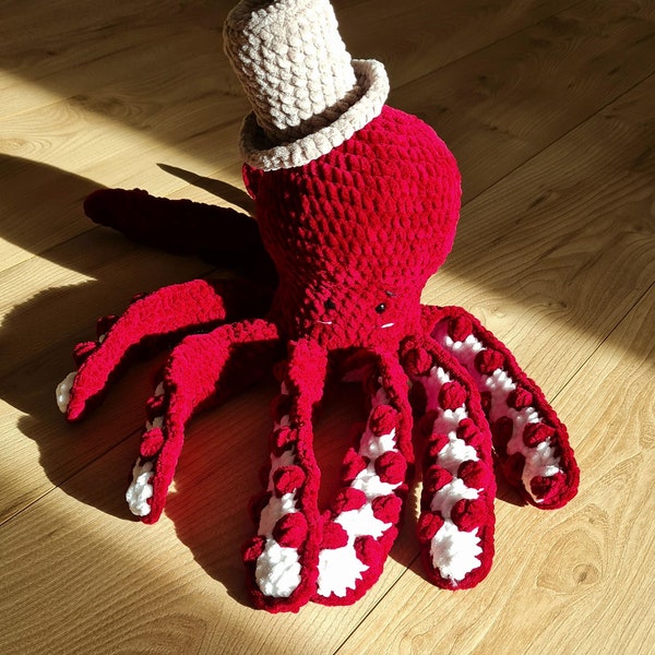 Peluche poulpe fait main au crochet