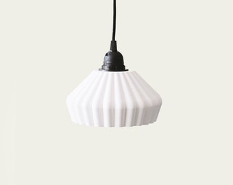 RIVAGE LAMPSHADE - Compatibel met E27-voet - Witte hanglamp gemaakt in Frankrijk, compatibel voor de slaapkamer en woonkamer