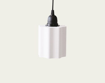 FLOWER LAMPSHADE - Compatible with Base 27 - White pendant lamp made in France perfect for the bedroom, living room or entrance