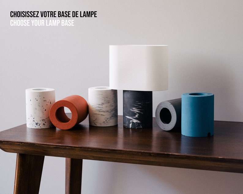 LAMPE E27 MODERNE Lampe de table design et minimale fabriquée en France parfait pour la chambre le salon image 9