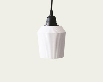 TEA-TIME Lampshade - Compatible with Base 27 - White pendant light made in France for the bedroom or living room or entrance