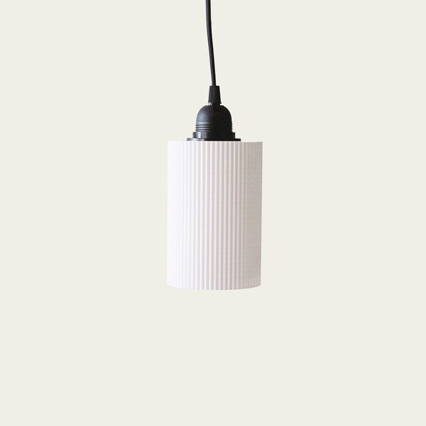 LEMONADE LAMPSHADE - Compatible with E27 base - White pendant lamp made in France compatible for the bedroom and living room