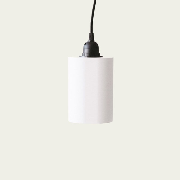 METRO LAMPSHADE - E27 for Base 27 or White pendant light made in France in corn starch compatible with our E27 lamp base