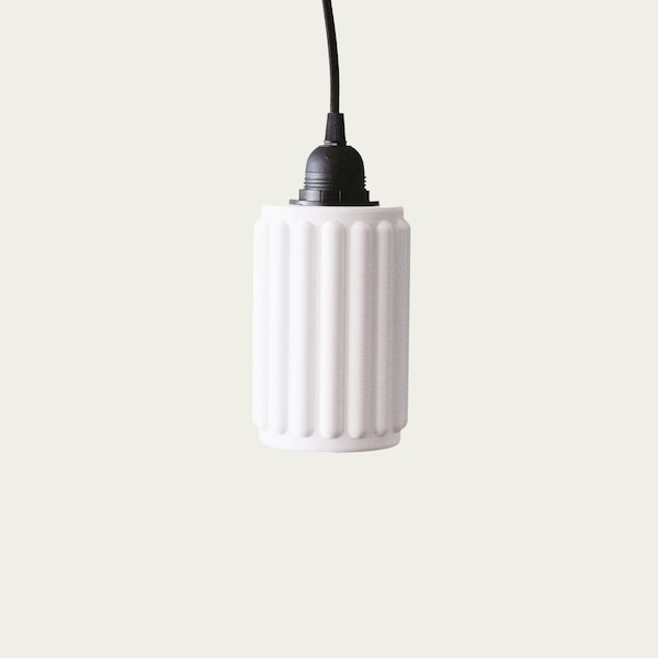 BOUDOIR LAMPSHADE - Compatible with E27 base - White pendant lamp made in France compatible for the bedroom and living room