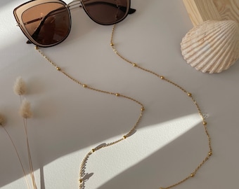 Gold stainless steel glasses chain