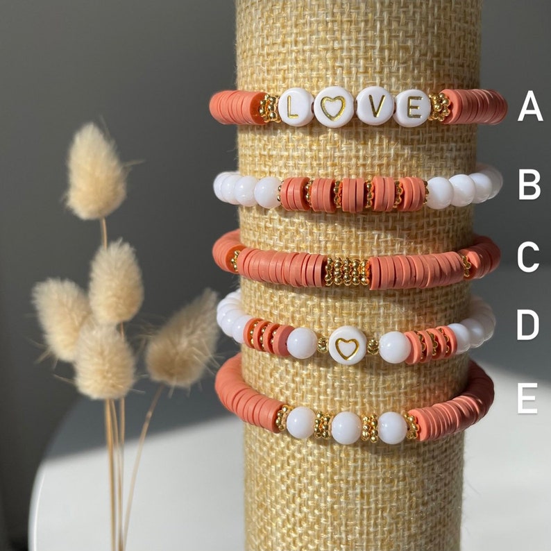Customizable Bracelets in Heishi Pearls image 3