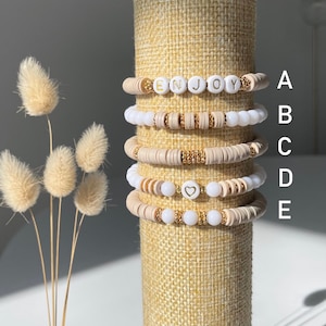 Customizable Bracelets in Heishi Pearls image 1