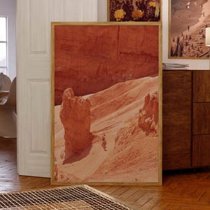 Fotografía de bellas artes con caminatas por el desierto Fotografía vintage de caminatas por el desierto Decoración de pared del Parque Nacional Bryce Canyon Foto retro Y2K de los años 70 Decoración de pared