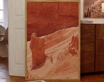 Hiking in the Desert Print Fine Art Photography Desert Hike Vintage Wall Decor Bryce Canyon National Park Photo Retro Y2K 1970s Wall Decor