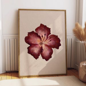 Hibiscus Print Wall Art - Etsy
